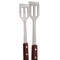 Norpro Stainless Steel and Wood 3 Piece BBQ Set with Spatula, Tongs, and Fork